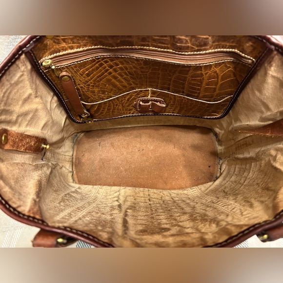 Brahmin Convertible Croc Embossed Tote/Bucket Bag - Vintage - Picture 9 of 12